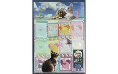 Cobble Hill Puzzle 500pc Quilted Kittens