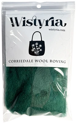 Wistyria Editions Wool Roving 14" -Moss