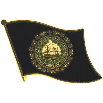 New Hampshire Flag Pin 1"