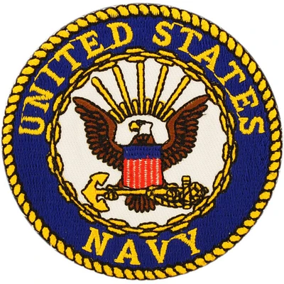 United States Navy Logo Patch Blue & White 3"