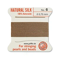 #6 Beige Griffin Silk Bead Cord (2 Meters)