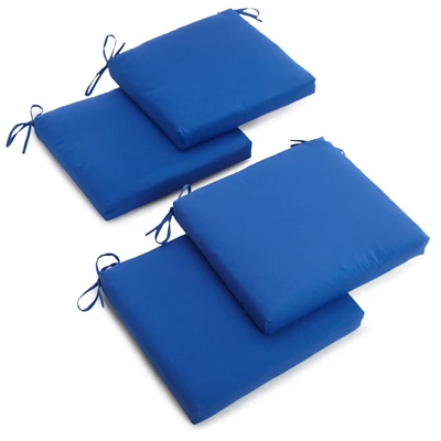 20-inch by 19-inch Twill Chair Cushion (Set of Four) - Royal Blue