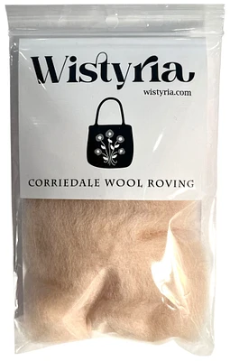 Wistyria Editions Wool Roving 14" -Flesh