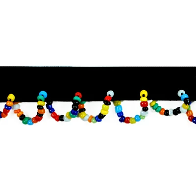 Nova Multicolor Beaded Loop Fringe Trim - 3/4 inch width x 18 inch length
