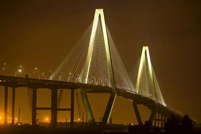 SC, Charleston Arthur Revenel Bridge at night by Jim Zuckerman - Item # VARPDXUS41BJA0000