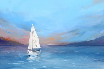 Sunset Sailboat by Isabelle Z - Item # VARPDXEZ801A