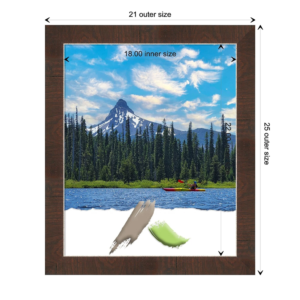 Amanti Art Wildwood Brown Narrow Picture Frame