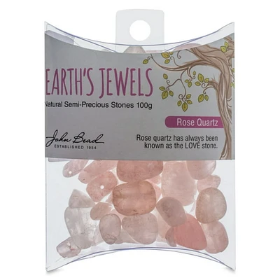Earth's Jewels Rose Quartz Natural Stone Bead Assortment