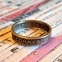 FRENCH Coin Ring Made With Genuine Coin From France Unique and Meaningful Jewelry for Sister Friend Mom European Travel Gift Anniversary