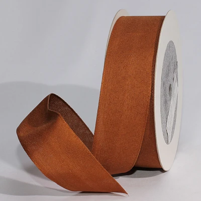 The Ribbon People Brown Solid Taffeta Wired Craft Ribbon 1.5" x 100 Yards