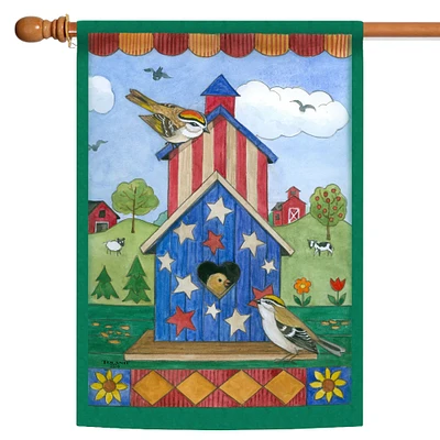 Toland Home Garden Patriotic Farm Bird Outdoor House Flag 40" x 28"