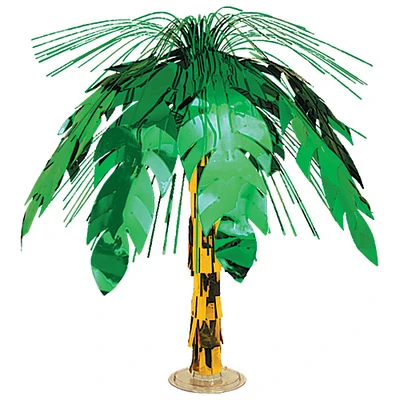 Party Central Club Pack of 6 Green and Gold Palm Tree Cascade Table Centerpiece Decors 18"