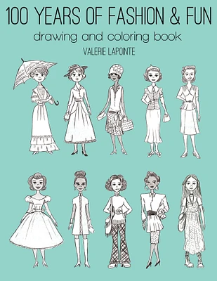 General Pencil 100 Years of Fashion & Fun Coloring Book, 120 Page Coloring Book