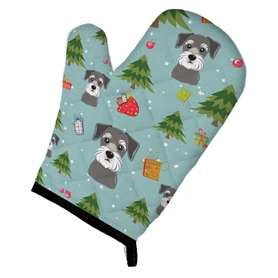 "Caroline's Treasures BB4995OVMT Christmas Schnauzer Oven Mitt, 12"" by 8.5"", Multicolor"