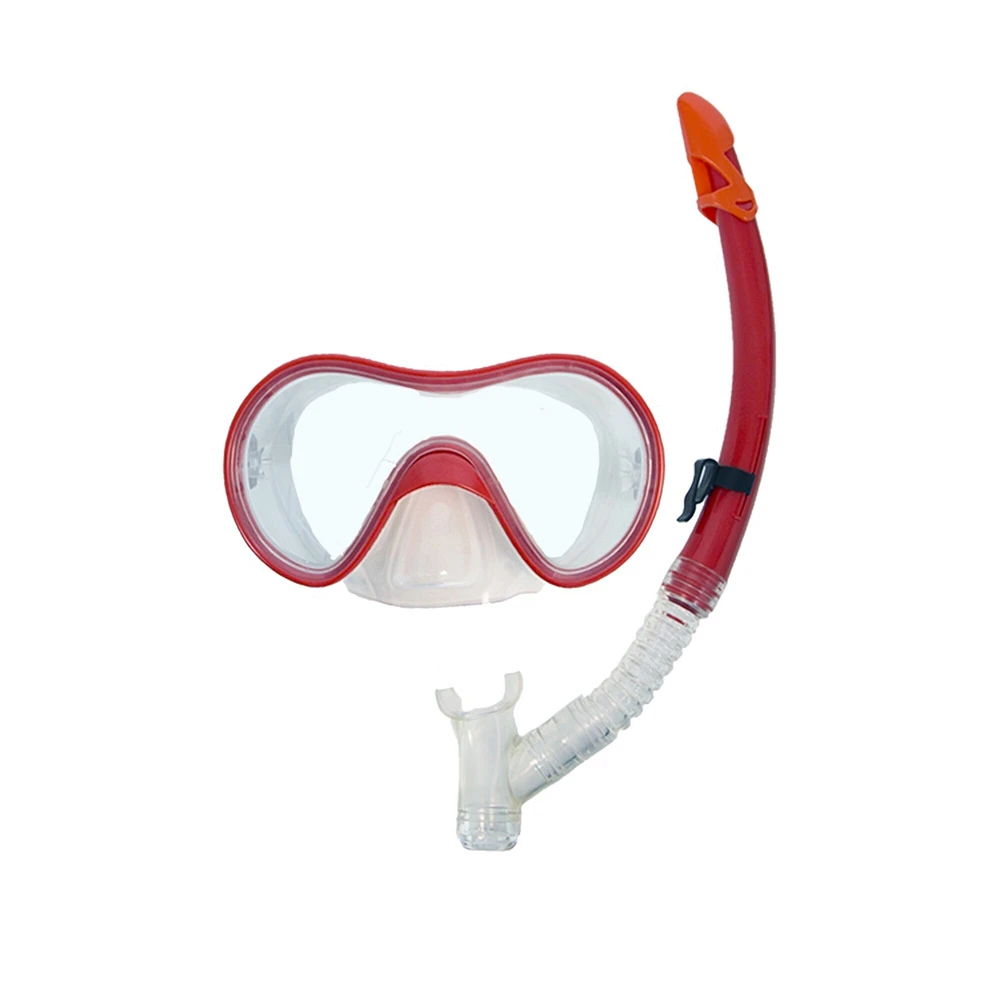 SwimWays 6.25" Bright Red Expedition Swimming Mask and Dry Snorkel Set