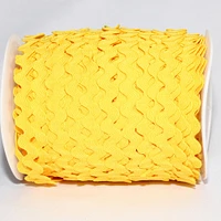 The Ribbon People Yellow Woven Edge Ric Rac Craft Ribbon 0.25" x 55 Yards