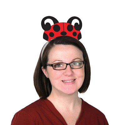 Party Central Club Pack of 12 Red and Black Ladybug Party Tiara Headbands