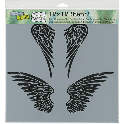 Crafter's Workshop Template 12"X12"-Angel Wings