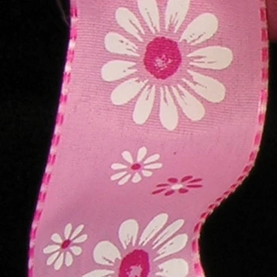 The Ribbon People and White Floral Wired Craft Ribbon 1.5" x 54 Yards