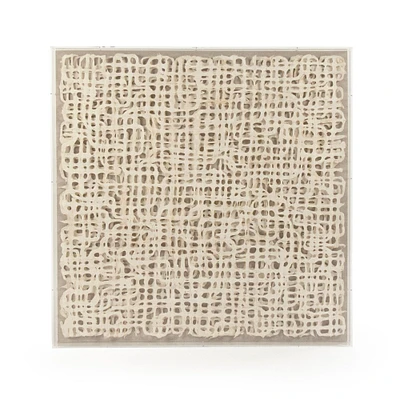 Zentique Beige and White Abstract Wall Art 35.5" x 35.5"