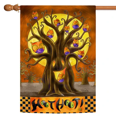 Toland Home Garden Halloween Owls Tree Outdoor House Flag 40" x 28"