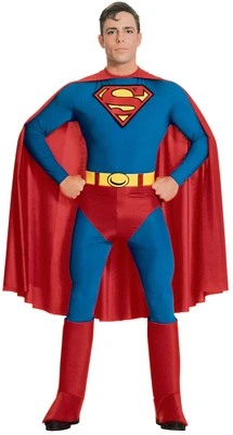 The Costume Center Red and Blue Superman Men Adult Halloween Costume - One Size