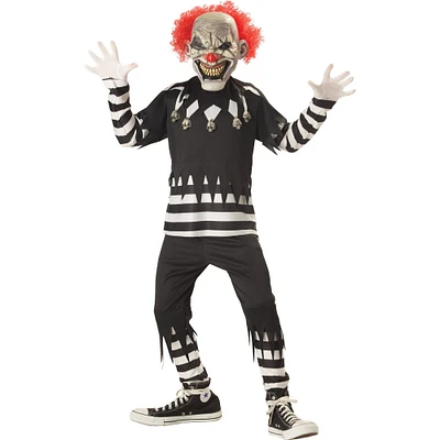 The Costume Center Black and White Creepy Clown Unisex Child Halloween Costume