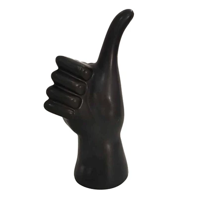 Kingston Living 6" Black Thumbs Up Table Top Figurine