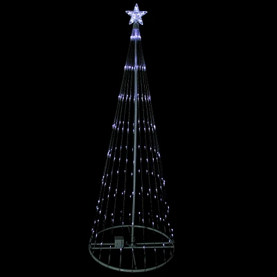 Northlight 6' White LED Lighted Show Cone Christmas Tree Outdoor Decor