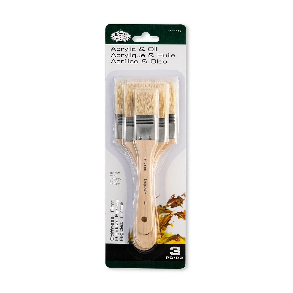 Royal Brush Large Area Brush Set, White Bristle Set