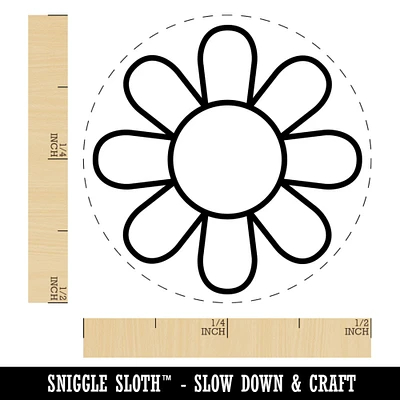 Daisy Flower Self-Inking Rubber Stamp for Stamping Crafting Planners