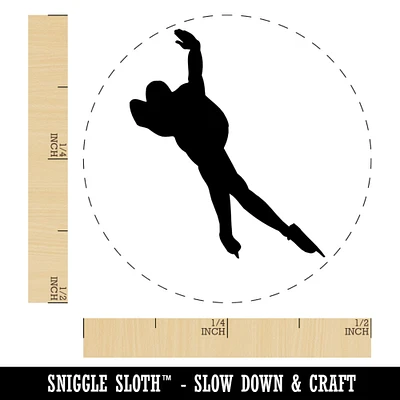 Speed Skating Skater Self-Inking Rubber Stamp for Stamping Crafting Planners