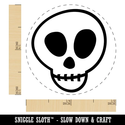 Skull Doodle Self-Inking Rubber Stamp for Stamping Crafting Planners