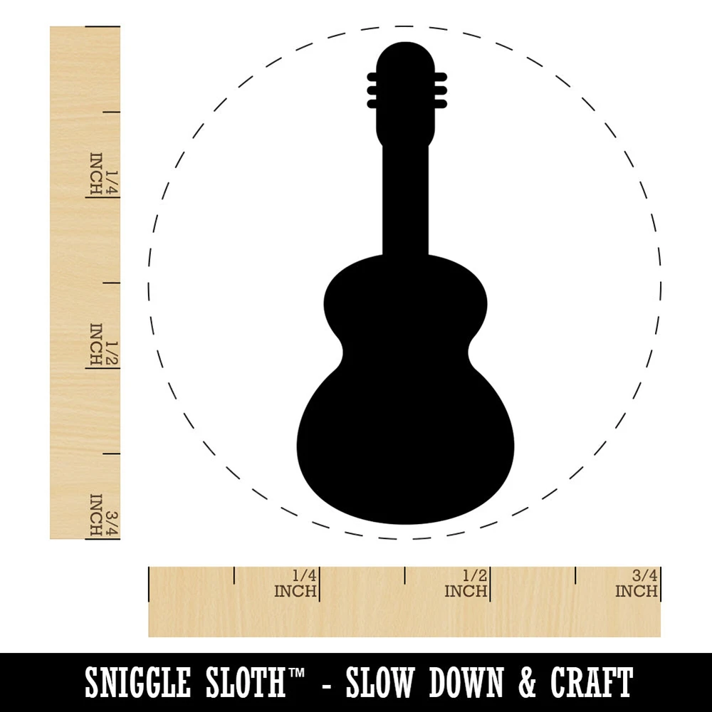 Guitar Solid Self-Inking Rubber Stamp for Stamping Crafting Planners