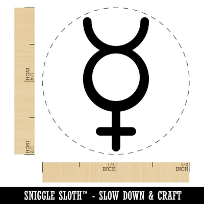 Mercury Unisex Gender Symbol Self-Inking Rubber Stamp for Stamping Crafting Planners
