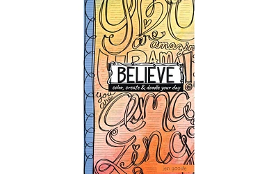 Leisure Arts Doodle Pages Believe Coloring Bk