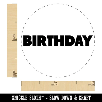 Birthday Bold Text Self-Inking Rubber Stamp for Stamping Crafting Planners