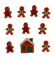 Buttons Galore and More Craft & Sewing Buttons - Gingerbread Cottage - 30 Buttons