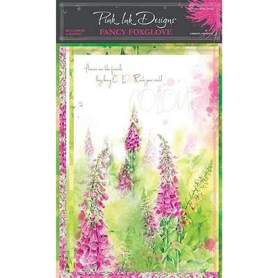 Pink Ink Designs Fancy Foxglove A4 Rice Paper