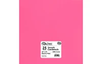 PA Paper Accents Smooth Cardstock 12" x 12" Electric Pink, 65lb colored cardstock paper for card making, scrapbooking, printing, quilling and crafts, 25 piece pack