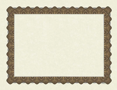 Great Papers! Parchment Certificates with Metallic Border, Gold Border, 8.5" x 11", Printer Compatible, 25 Count