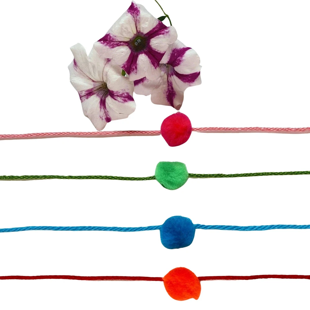 Pom Pom Rakhi For Brother, Traditional Indian Rakhi, Designer Rakhi, Raksha Bandhan, Dev Rakhi, Rakshabandhan, Rakhri, Rakhi Usa