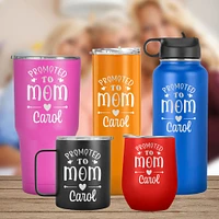 Promoted To Mom Personalized Tumbler, Mom to be gift, Christmas gifts for mom, Mothers Day, New mom gift