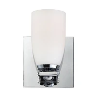 Elk Showroom Sphere 1-Light Vanity Sconce in Chrome with White Opal Glass