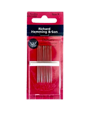 Hand Sewing Needles -- Darners --- Size 9 --- by Richard Hemming & Son®