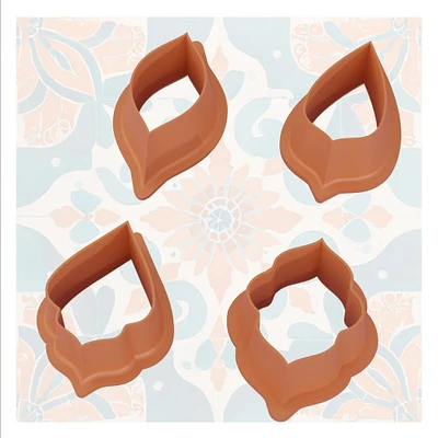 Moroccan Shape Polymer Clay Cutters, four cutters, Set 2