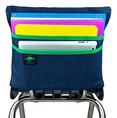 Aussie Pouch Chair Pocket with Double Pocket Design, Original, 13 Inches, Green Trim