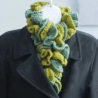 Hand Crocheted Double Ruffle Scarf