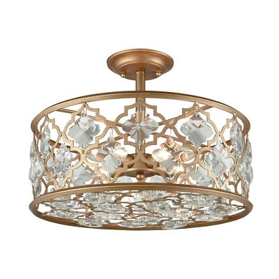 Elk Showroom Armand 17 Wide 4-Light Semi Flush Mount