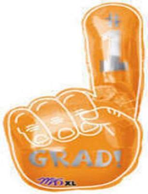 Grad Orange Hand Shape Balloon